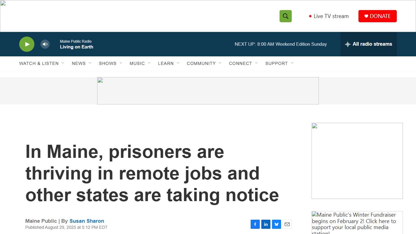 In Maine, prisoners are thriving in remote jobs and other states are taking notice Maine Public